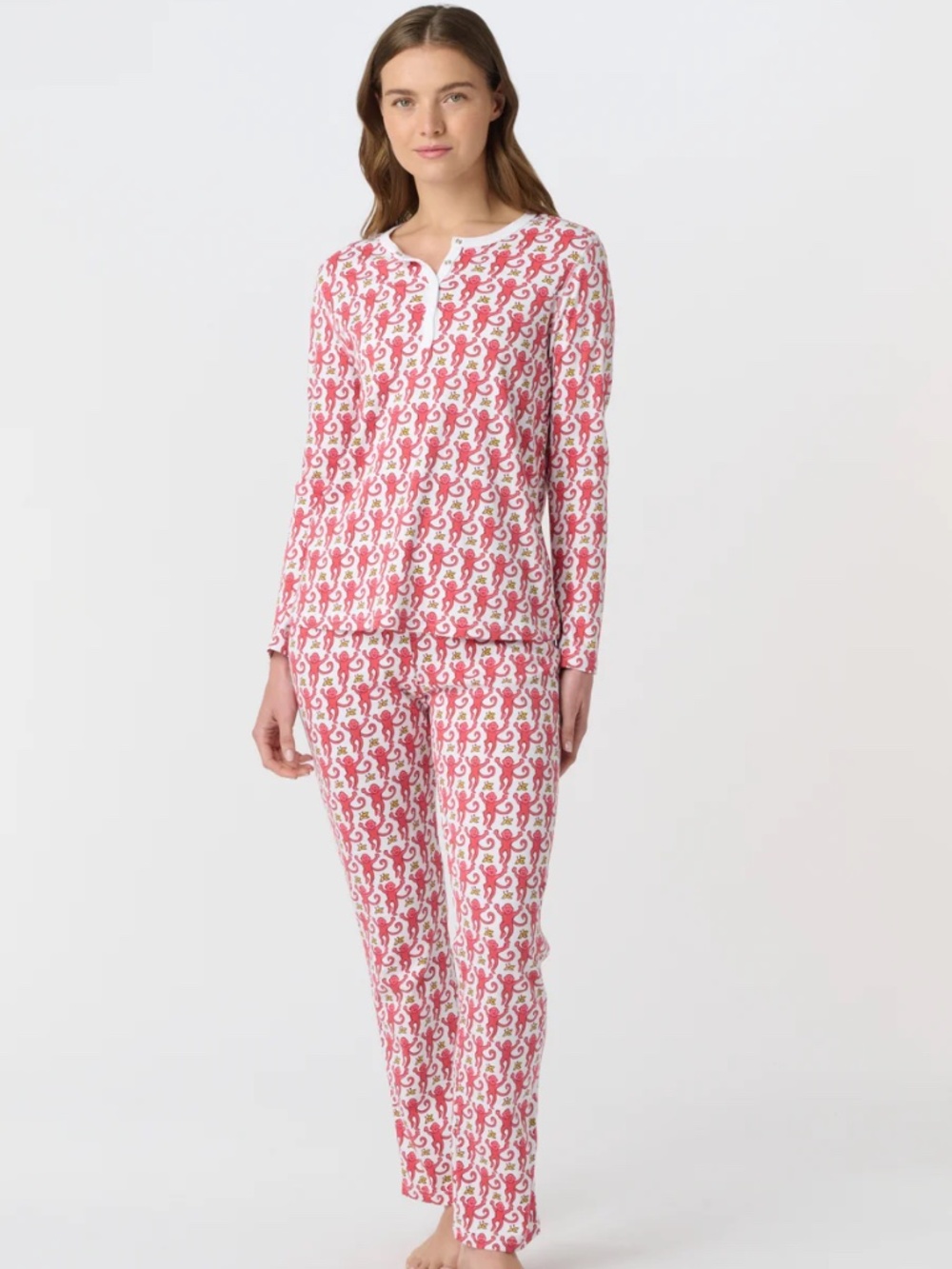 Roller Rabbit Monkey-Print Pajama Set